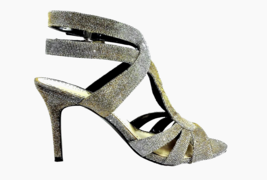 Women Size 7 High Heels Silver Sandal Bridal Holiday Prom AUDREY BROOKE ... - £29.87 GBP