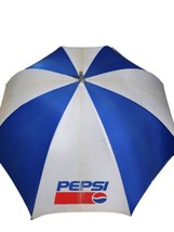 Vintage Pepsi Patio Umbrella 1990s HUGE 50&quot; Advertisement Promo Wooden Handle - £71.09 GBP