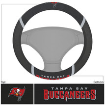 Tampa Bay Buccaneers Steering Wheel Cover Mesh/Stitched - $1,043.65 MXN