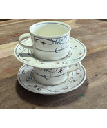 Mikasa Intaglio Annette CAC20 Lot Of 2 Cups And Saucers Tea Coffee Party - $20.75 CAD