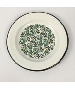 VTG White Metal kitchen table Plate flowers floral 9” Used - £15.68 GBP