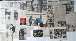 Henry Fonda ~ 15 Color, B&amp;W Half-Page Articles From 1955, 1979-1983 ~ Clippings - £5.34 GBP