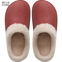 Waterproof Shoes Winter Women Slippers Indoor Warm Thick Sole Men House Shoes wi - £20.81 GBP