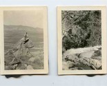 Man Sitting on Mountain Peak And Falls Over Cliff Photos - £14.01 GBP