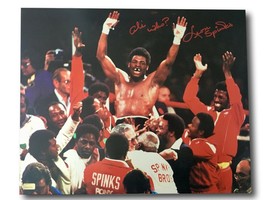 Leon Spinks Signed 16x20 Inscribed &quot;Ali Who?&quot; COA Photo Michael Muhammad Ali - £71.31 GBP