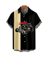 Hawaiian shirt for men Hot Rod speed show black - $541.80 MXN