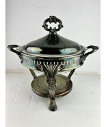 Chafing Dish Silver Plate Fire King Glass Insert - Anchor Hocking - €25,65 EUR