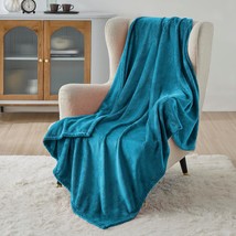 Bedsure Teal Blue Fleece Blanket 50x70 Blanket - 300GSM Soft - £23.26 GBP