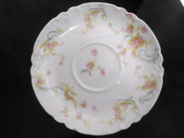 Haviland Co Limoges France Coffee Tea Cup Saucer Pink Roses Blue Ribbons... - £9.42 GBP