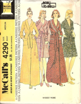 McCall&#39;s 4290 Misses Medium Front Wrap Robe Vintage UNCUT Sewing Pattern 1974 - £9.70 GBP