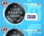 Renata CR2430 Batteries - 3V Lithium Coin Cell 2430 Battery (4 Count) - $12.21