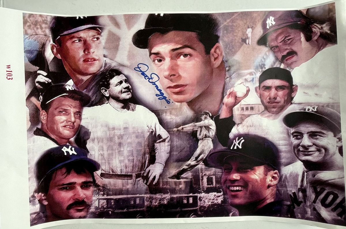 Joe DiMaggio (d. 1999) Autographed 11x17 Poster - New York Yankees - $299.99