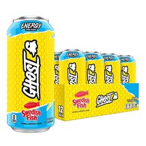 GHOST ENERGY Sugar-Free - 12-Pack, Swedish Fish, 16oz Cans  - £35.25 GBP