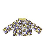 She Wears the Pants Women’s XL Casual Purple Green Abstract Light Zip Up... - $26.16