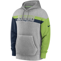 Nike NFL seattle seahawks Heather Grey Heritage Hoodie NKBV-073M men L/l... - $52.24