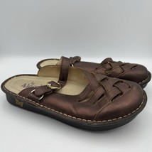 Alegria PG Lite FRE-201 Metallic Bronze Leather Buckle Mules 39 8.5 US - $38.99