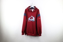 Vintage Reebok Mens XL Spell Out Colorado Avalanche Hockey Hoodie Sweatshirt - £43.02 GBP
