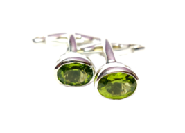 Argent Péridot Boutons Manchette Vert pour Lui Vert Smoking Boutons Manchette - £46.72 GBP