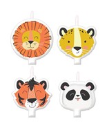 Wild Ones Jungle Safari Candles Cake Topper Birthday Party Supplies  4 P... - €3,38 EUR