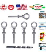 1/4&quot; x 2&quot; T316 Stainless Steel Eye Bolts with Heavy Duty Design - 5 Pack - $26.56 CAD