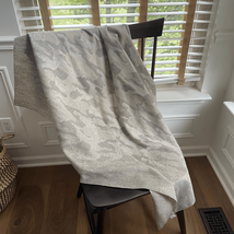 Anthropologie Clara Camo Wrap Scarf Grey 53” sq - $24.48