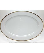 Hutschenreuther Burley Tyrell 11&quot; Oval Serving Platter White Gold Band A... - £55.35 GBP