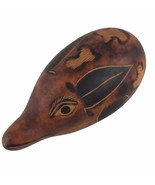 Vintage Hand Painted Ethnographic Gourd Animal Figurine Rattle A.M.P.E.P... - $39.30 CAD