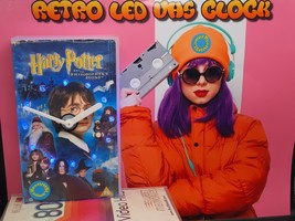 Harry Potter Retro LED backlit VHS Case Desk or wall Clock. Man cave, Of... - £20.00 GBP