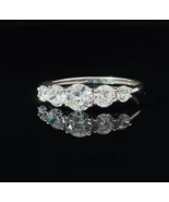 Silver ring path of cubic zirconia stones 925 - $138.75 CAD