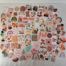 Motivational Good Vibes 100 Stickers Earth Tones Rainbows Positive Feel ... - $8.90