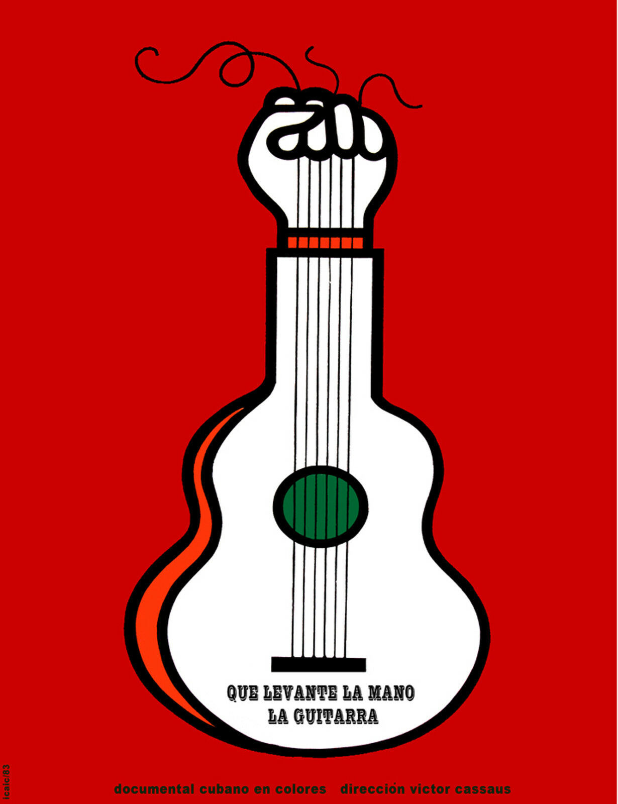 Cuban POSTER.Home wall.Que levante la mano la guitarra, Trova, GUITAR