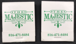 2 - Majestic Steakhouse Matchbook Kansas City MO Missouri Full 20 Unstruck - £7.58 GBP