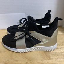 Rue21 Sneakers Casual Design Tennis Shoes Lace Up Striped Grey Space - $15.92