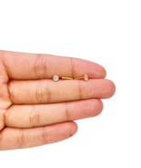 22ct Yellow Gold Six Claw Prong Small Children&#39;s Earrings 4.5mm Width - $240.35