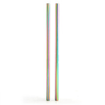8mm Rainbow Metallic Steel Straws (30 pcs) - £70.89 GBP