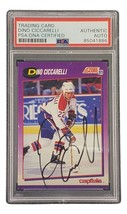 Dino Ciccarelli Signed 1991 Score #128 Capitals Hockey PSA / DNA Card 85... - £38.14 GBP
