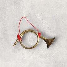 Brass French Bugle Horn Trumpet Christmas Holiday Décor Instrument VTG. - $26.15