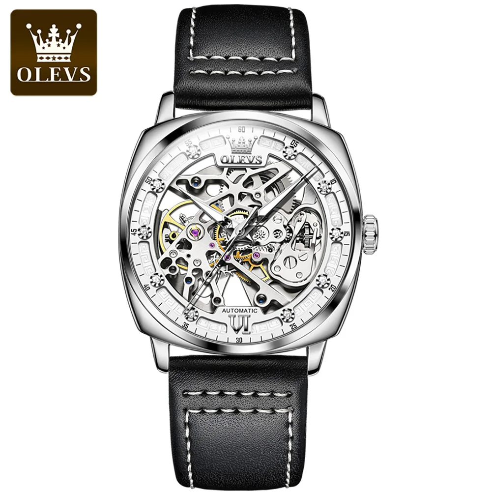  OLEVS Automatic Mechnical  for Men  Waterproof  Steam Style Fashion Skeleton Wr - £120.06 GBP
