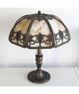 Bradley & Hubbard Table Lamp, Glass and Metal, Neo-Classical, 3 Socket, Antique - £665.48 GBP