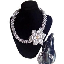 Dudo Store African Jewelry Set Nigerian Wedding Flower Necklace Set Fine Jewelle - £57.34 GBP
