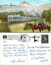 Colorado Denver Zephyr Train Posted 1967 Denver to Fort Wayne Indiana Postcard - £7.51 GBP