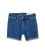 American Eagle Womens Blue Wash Cut Off Denim Midi Jean Shorts, US 00 67... - $35.04 CAD