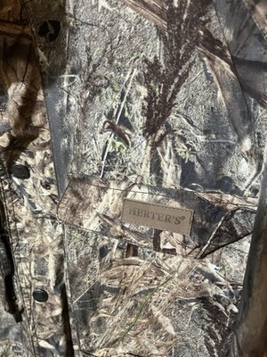 Herter’s 3 In 1 Hunting Coat & Jacket Size L Mossy Oak Duck Blind Camouflage Item image 2