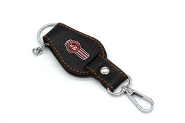 Kenworth Logo Keychain – Dark Brown Leather, Heavy-Duty Truck Accessory - £18.77 GBP