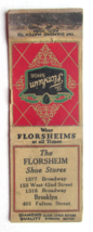 The Florsheim Shoe Store - New York &amp; Brooklyn, NY 20 Strike Matchbook Cover - £1.33 GBP