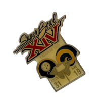 Super Bowl XIV Steelers Rams NFL Pin Metal Enamel - £8.07 GBP