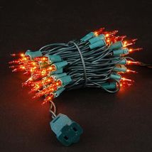 New UL 13.5 Lighted Feet Orange 70 Mini Christmas Lights Indoor/Outdoor QZ - $15.65