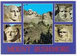 South Dakota Postcard Mount Rushmore Black Hills Four Presidents - £2.33 GBP