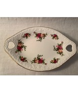 Royal Albert Old Country Roses Handle Serving Tray Relish Dish 9 1/2&quot; Fi... - $24.50