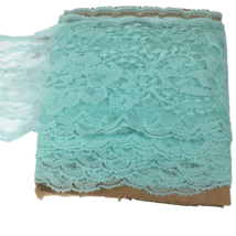 Lace 5 Yards 4” Trim Mint Green Scalloped - 2B - £9.91 GBP